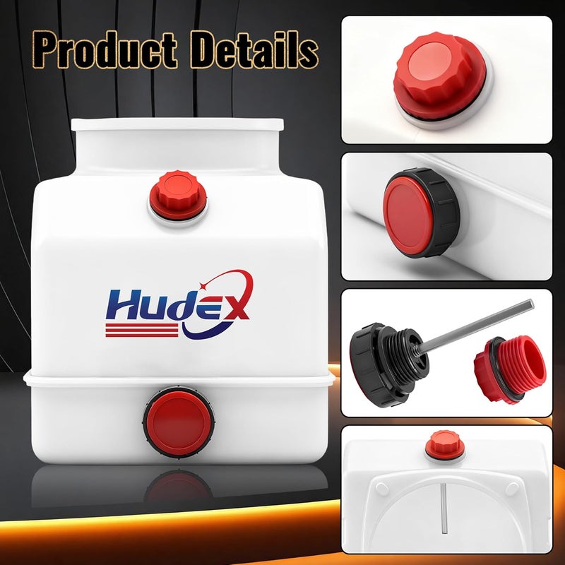 LOSTAR 3 Quart Poly Power Unit Reservoir for Hydraulic Systems, Polyethylene Flat Bottom Utility Fluid Tank for Dump Trucks Trailers RVs Boats - Image 5